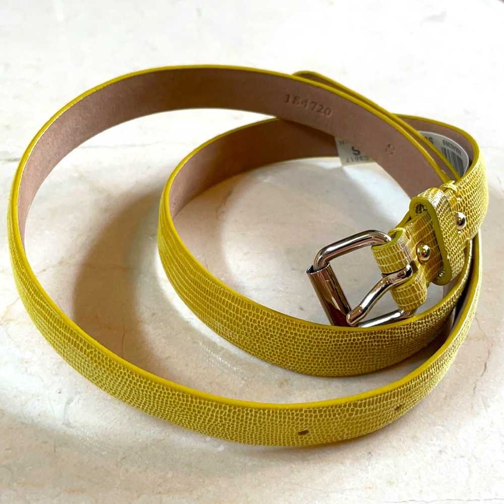 NWT Ann Taylor neon yellow belt